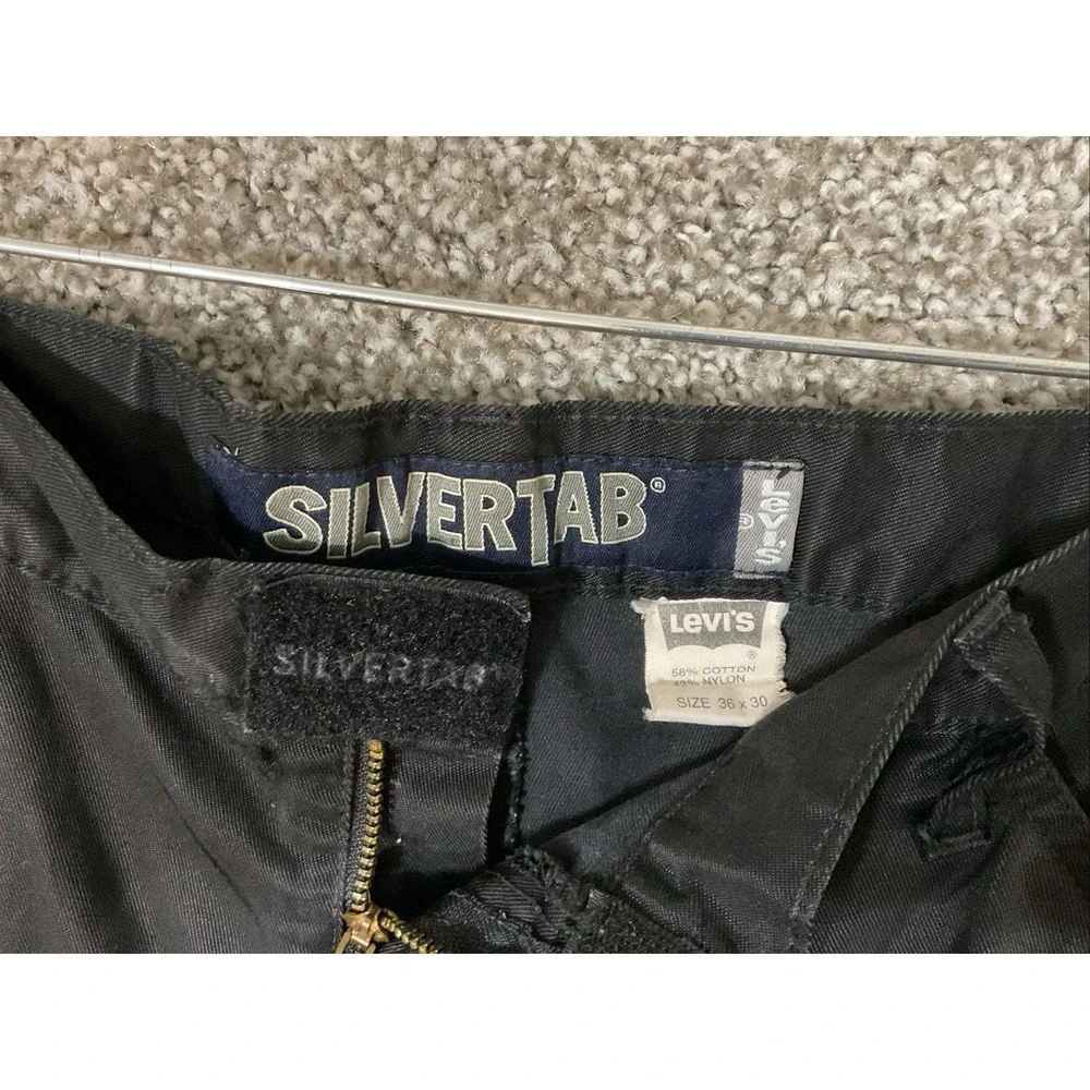 Levi's Silver Tab Vintage Ripstop Baggy Wide Leg Cargo Pants 36 x 24 Measured